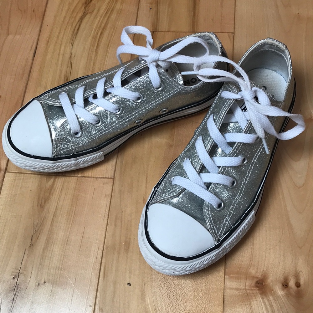 Converse silver Chuck Taylor All Star sneakers